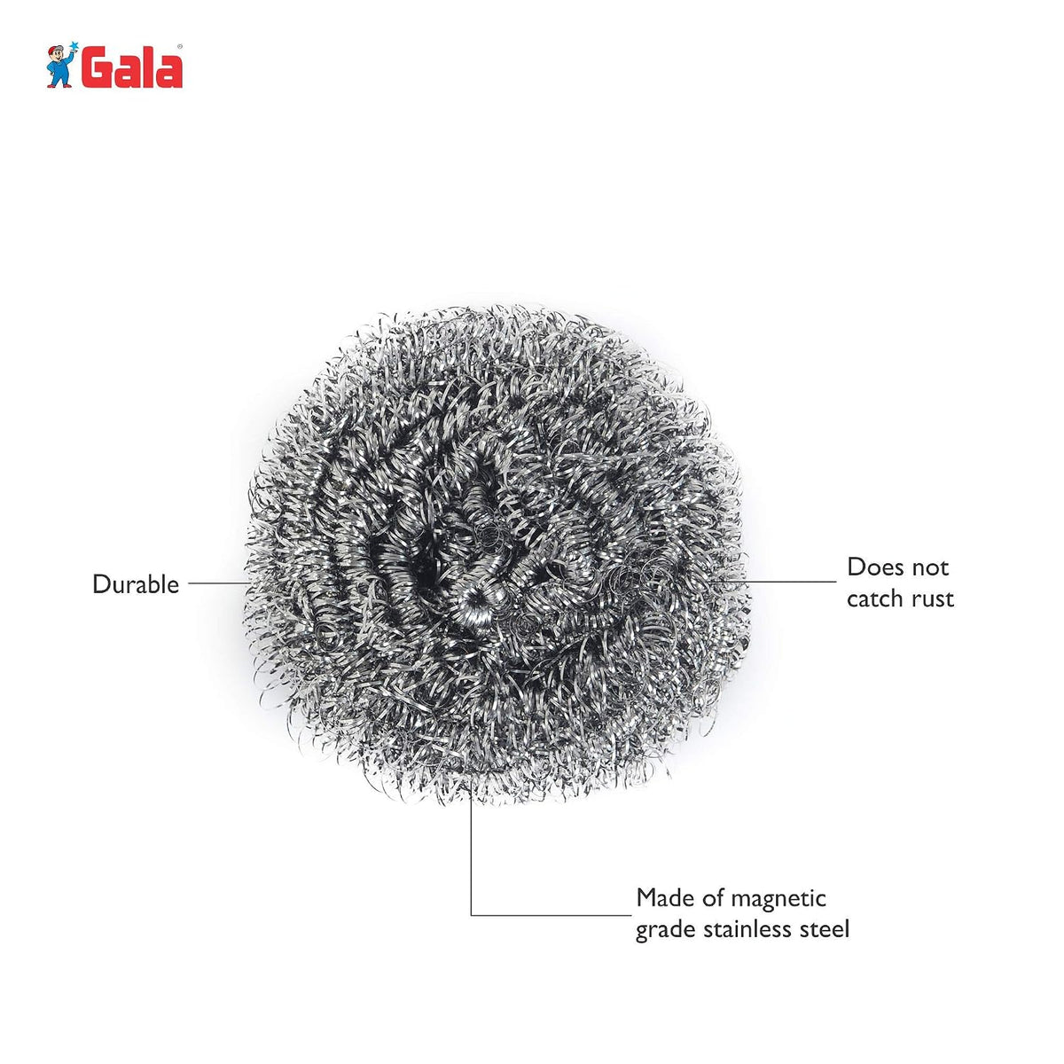 Gala Steel Scrubber Combo Set (Pack of 12)