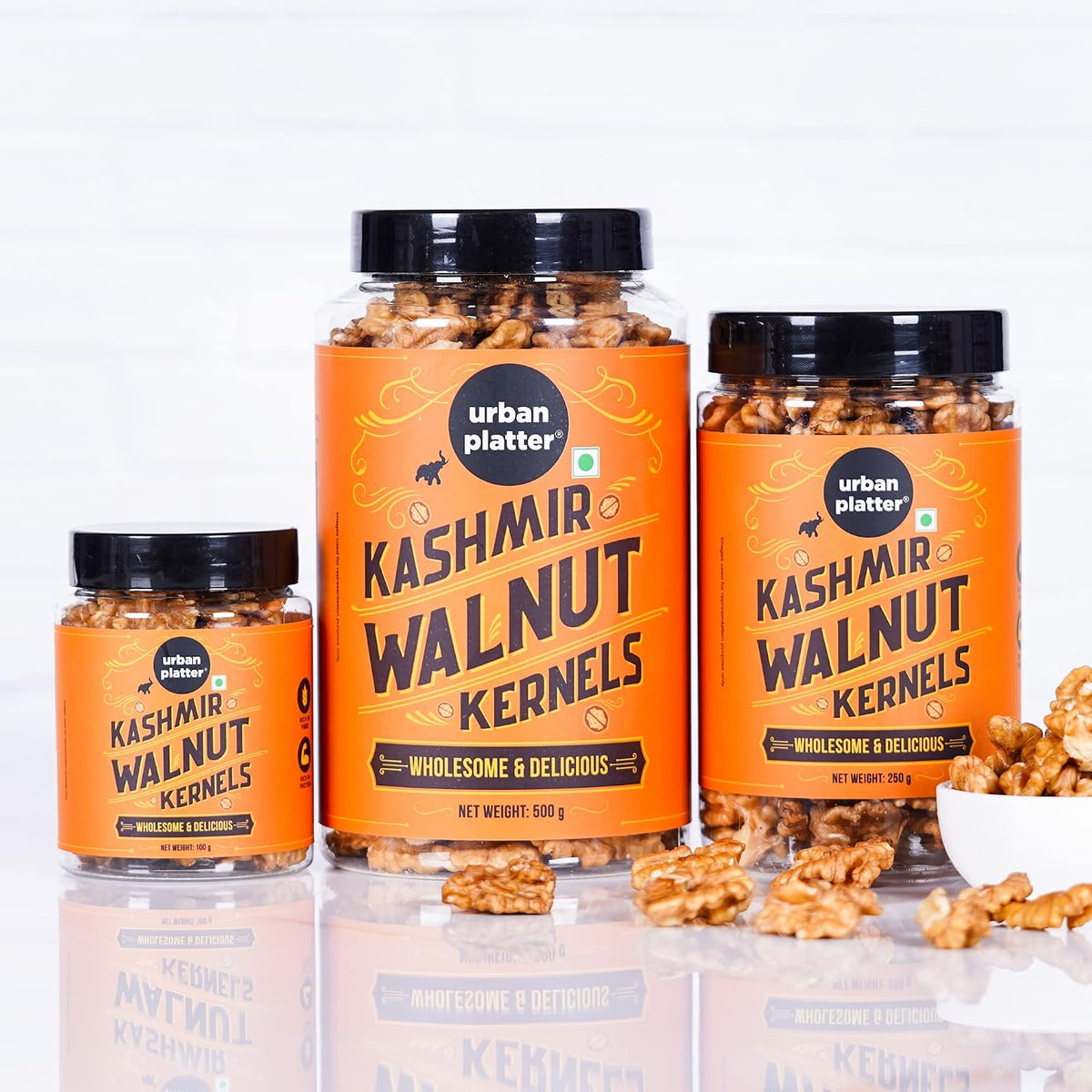 Urban Platter Kashmir Walnut Kernels, 250g (Shelled Halves | Akhrot Giri | Grown in India | Rich in Omega-3 & Antioxidants)