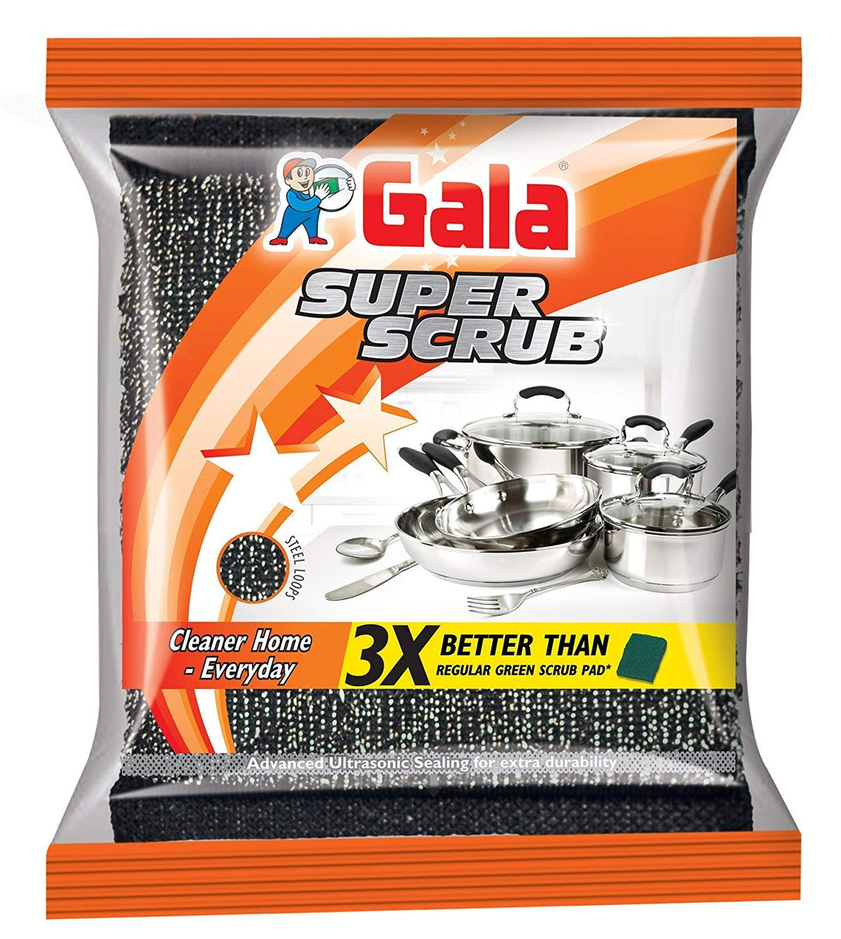 Gala Super Scrub Set (Pack Of 12, Black)