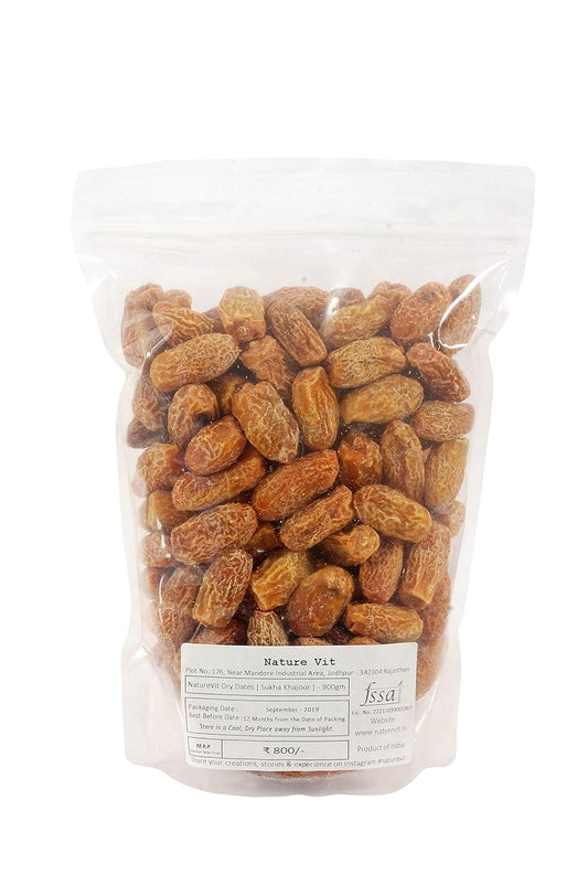 NatureVit Yellow Dry Dates, 400g | Sukha Khajoor | Kharak