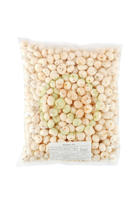 Naturevit Premium Jumbo Phool Makhana 500g (Big Size Makhana) – Lotus Seeds, Gluten-Free, Low-Fat Snack