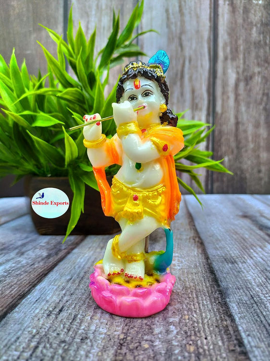 SHINDE EXPORTS Krishna Idol/Krishna Idol for car Dashboard/Krishna murti 5.5 inches