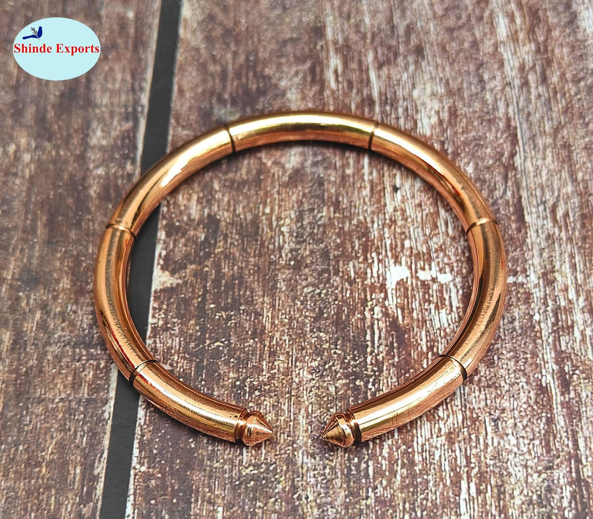 SHINDE EXPORTS Heavy Pure Copper thick Bracelet Bangle Unisex Kada Solid Handmade Cuff for Men & Women