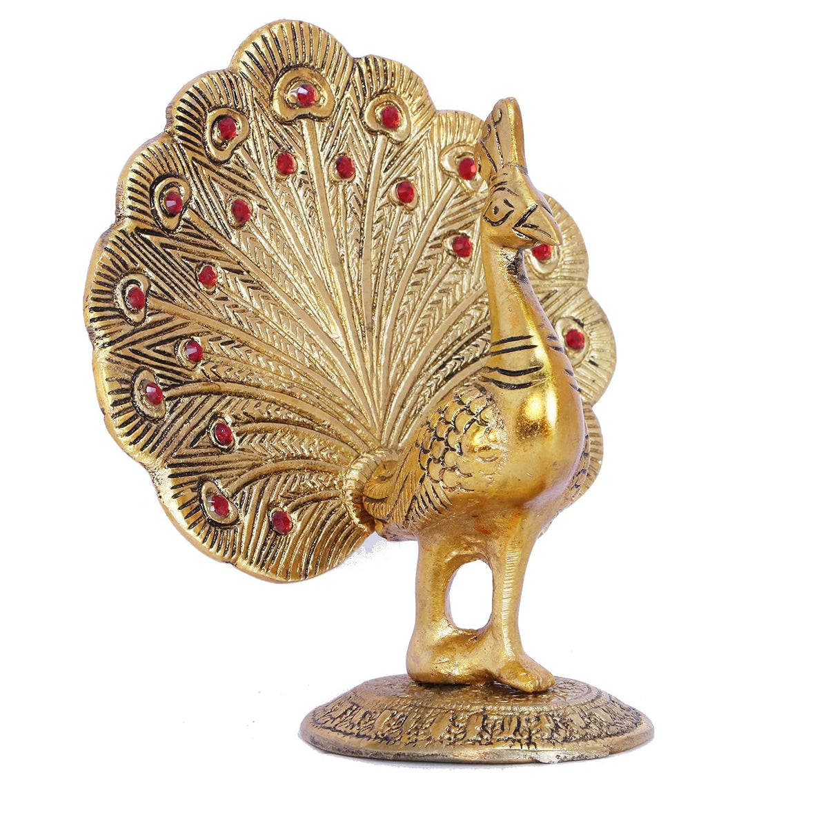 KridayKraft Peacock Metal Statue Idol Decorative Showpiece Feng Shui As Table Top Figurine for Living Room Bedroom Home Office Décor for Decoration & Gifting Purpose