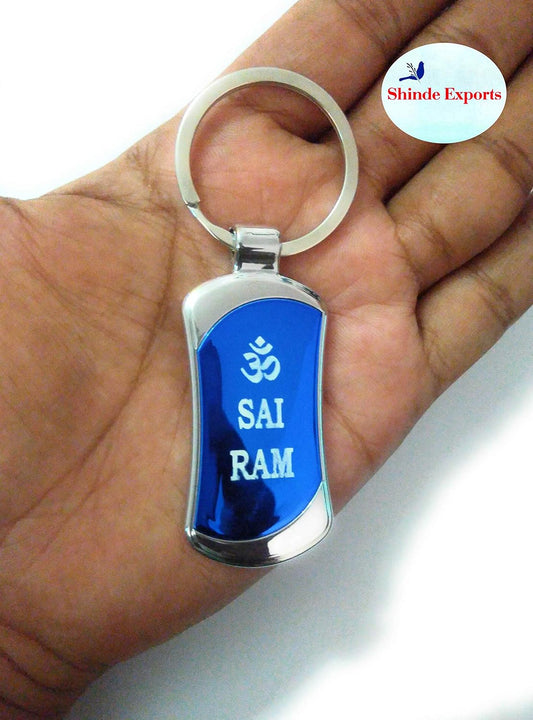 SHINDE EXPORTS Shirdi Sai Baba Plastic Key Chains for car, Home and Bike (Blue 4)