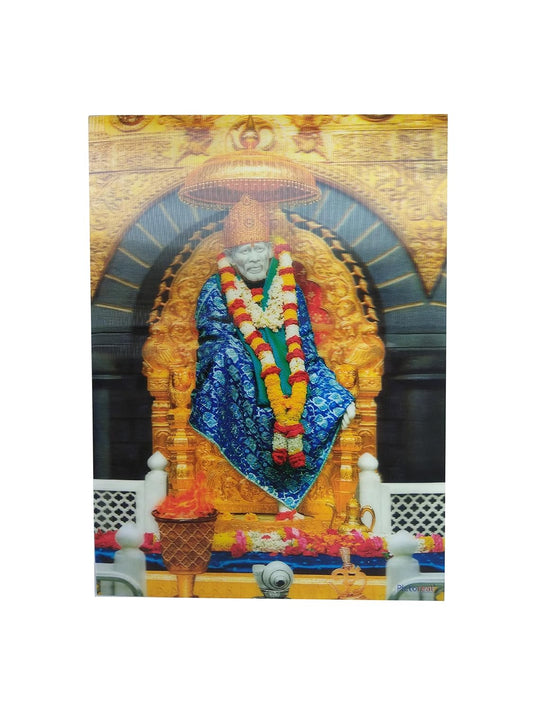 SHINDE EXPORTS Saibaba 3D Photo Poster with Amazing Embossing Effect 8x11 inches