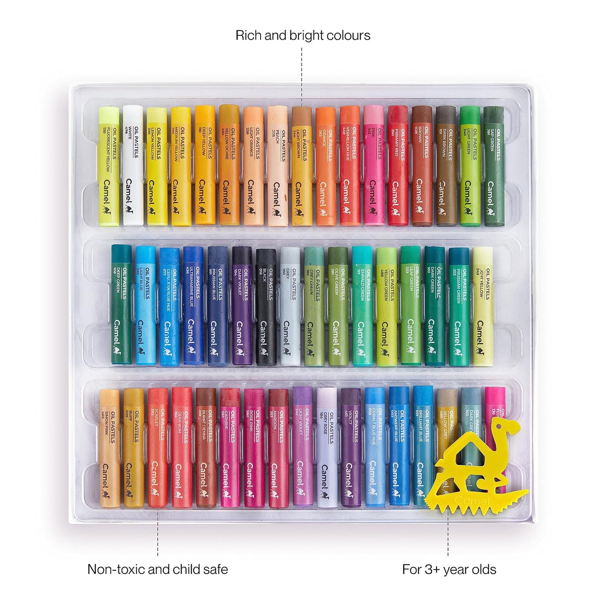 Camel Camlin Kokuyo Oil Pastel (50 Shades) (Pack of 2)