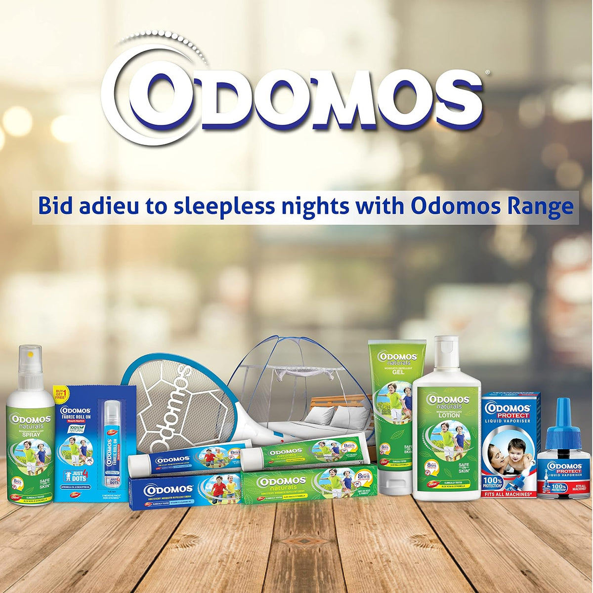 Dabur Odomos Mosquito Repellent Fabric Roll-On – 8 ml | DEET-Free | Herbal Protection for Kids & Adults | Up to 8 Hours Shield from Mosquitoes
