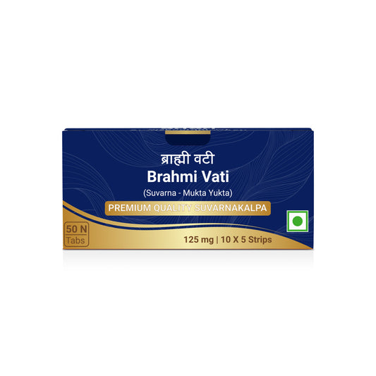 Sri Sri Tattva Brahmi Vati (Suvarna - Mukta Yukta) Suvarnayukta, Tablets | 125 mg