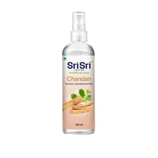 Sri Sri Tattva Chandan - Southern Sandalwood Mist | Keep Your Skin Calm And Refreshed | Cleanser, Moisturiser, Toner, Fragrance | Spray Bottle | 100 ml x Pack of 3