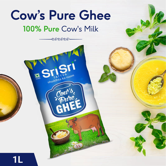 Sri Sri Tattva Cow's Pure Ghee, 1 L Pouch