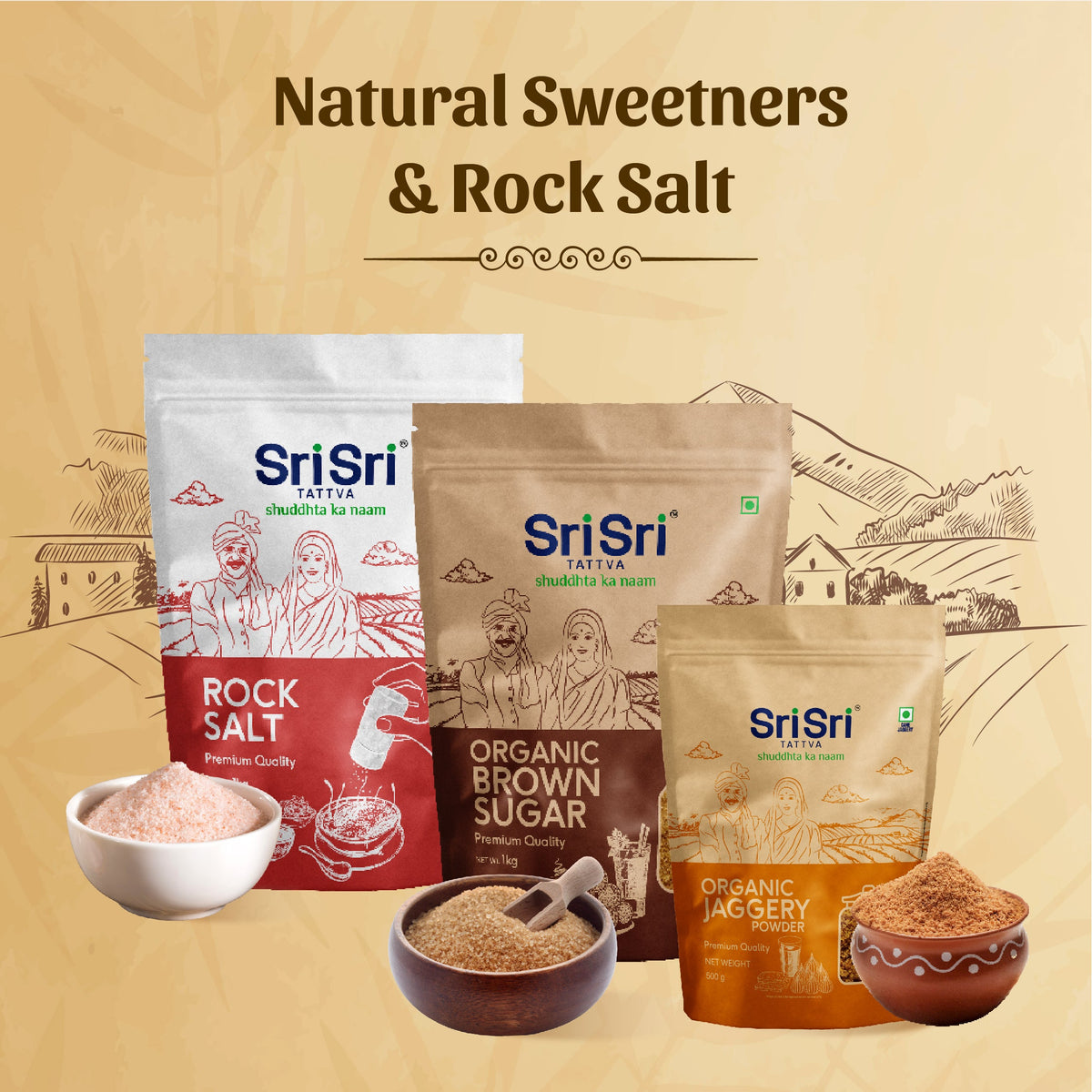 Sri Sri Tattva Salt, Sugar, Jaggery