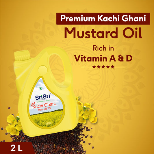 Sri Sri Tattva Premium Kachi Ghani Mustard Oil, 2 L