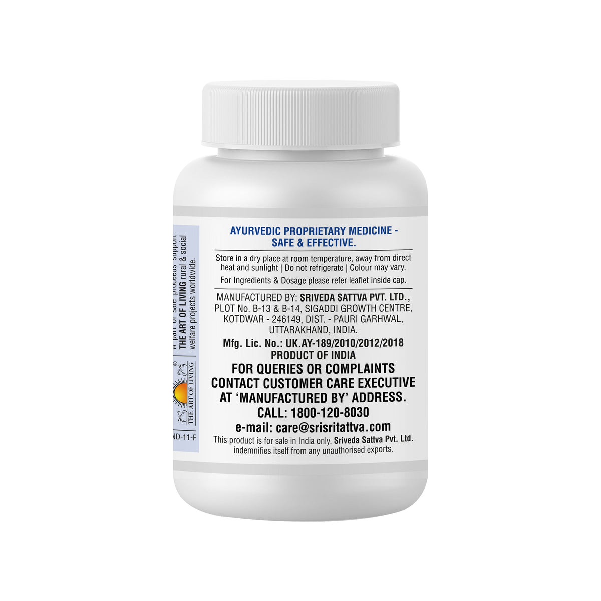 Sri Sri Tattva Narayana Kalpa - Stress Reliever, 60 Tabs | 500 mg