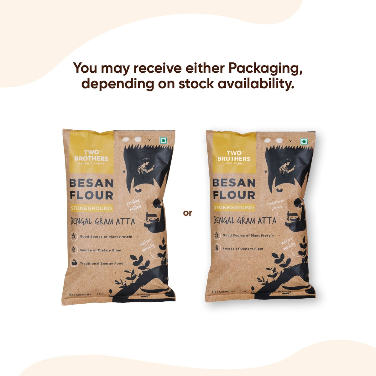 Two Brothers Organic Farms Besan Flour | Gram Flour
