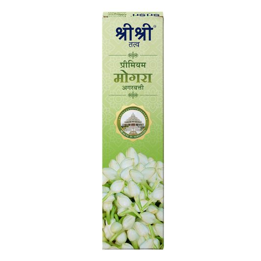 Sri Sri Tattva Premium Mogra Incense Sticks For Pooja | 13 Agarbatti Sticks | Fragrances – Natural Mogra | 20 g