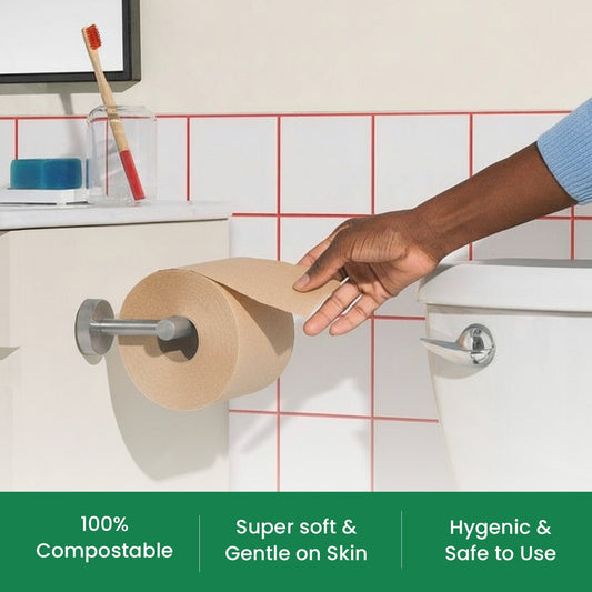 Sri Sri Tattva Eco Kranti - Bamboo Toilet Tissue Roll | 300 Pulls x 4 Packs | 100% Natural | Biodegradable, Compostable