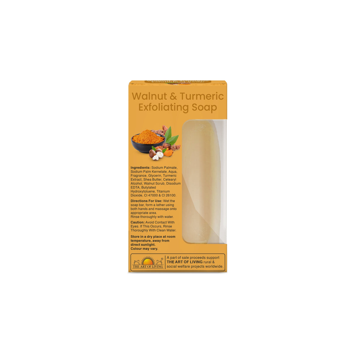 Sri Sri Tattva Walnut & Turmeric Exfoliating Soap | For Healthy, Clear Skin | 100 g Each | Pack of 4