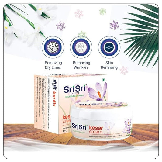 Sri Sri Tattva Kesar Cream - Moisturiser, Protects & Adds Glow, 100 g