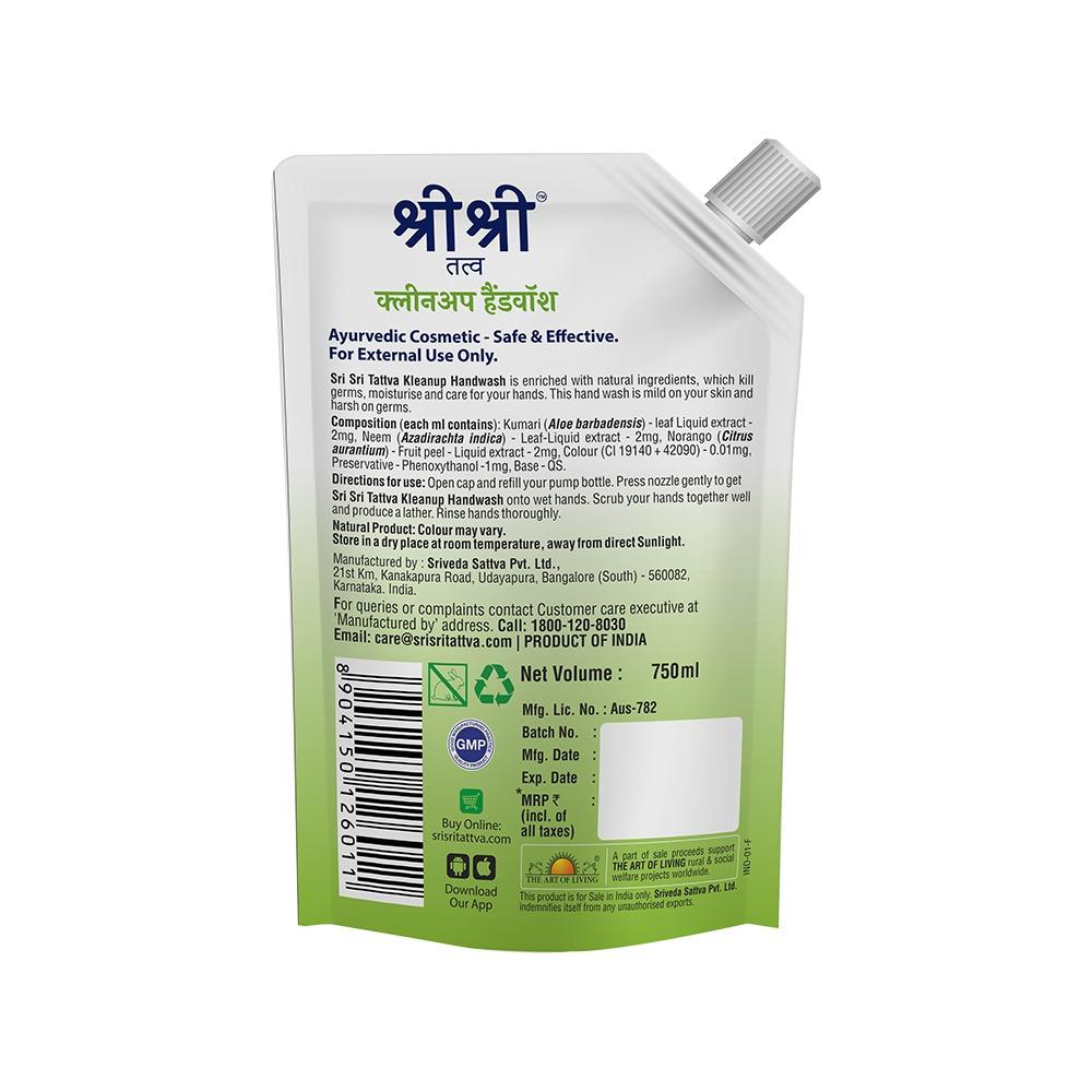 Sri Sri Tattva Kleanup Handwash Super Value Refill, 750 ml