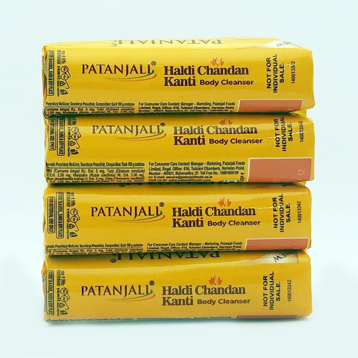 Patanjali Haldi Chandan Kanti Body Cleanser - 4x47g