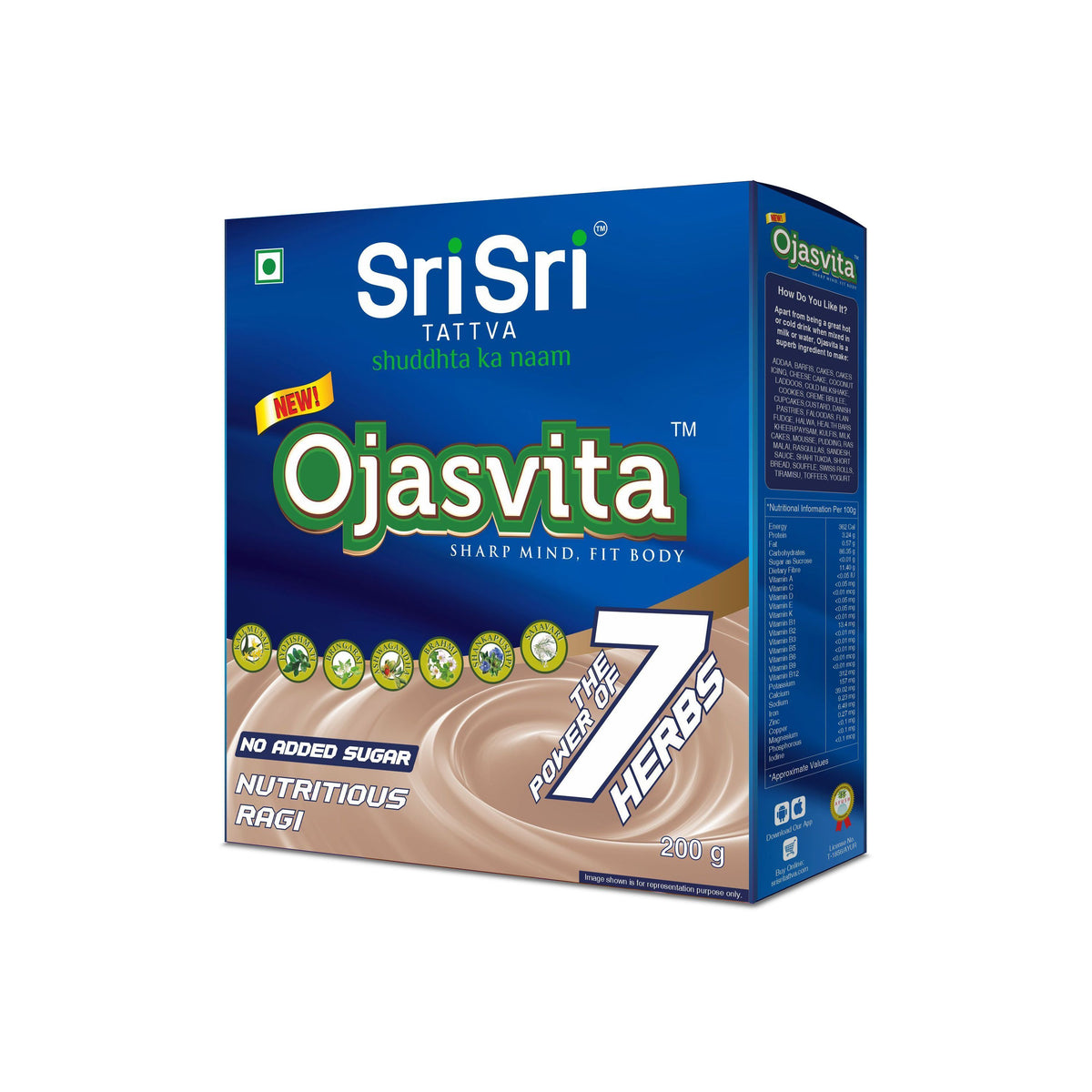 Sri Sri Tattva Ragi Ojasvita - Sharp Mind & Fit Body, 200 g