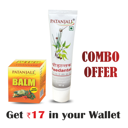 Patanjali Pain Reliever Combo- Balm 25 G + Peedantak Pain Reliever 50 G
