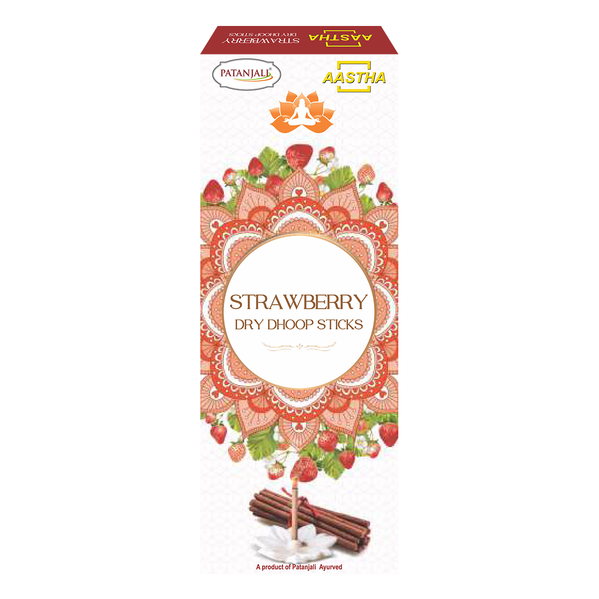Patanjali Aastha Strawberry Dry Dhoop Sticks - 10 N