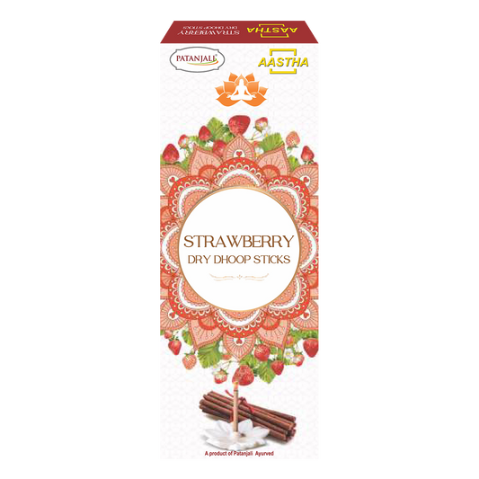 Patanjali Aastha Strawberry Dry Dhoop Sticks - 10 N