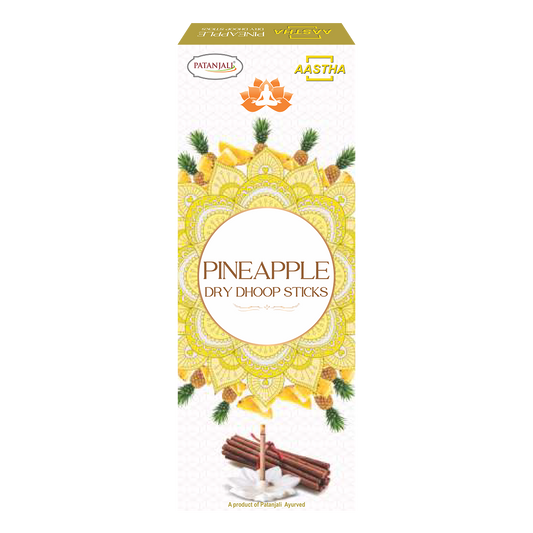 Patanjali Aastha Pineapple Dry Dhoop Sticks - 10 N