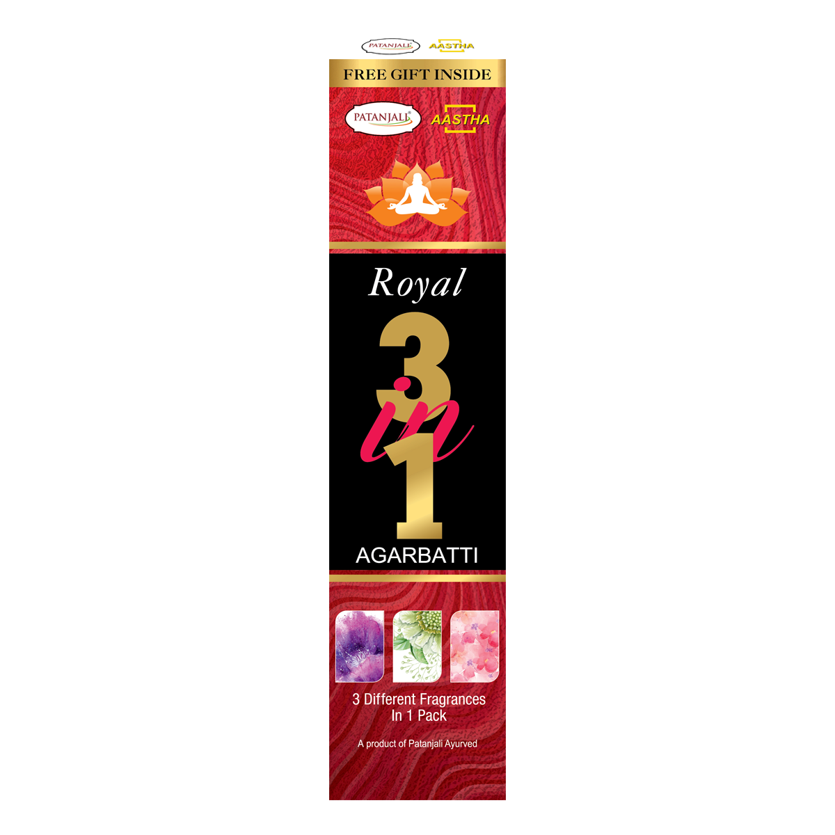 Patanjali Aastha Royal 3 in One Agarbatti