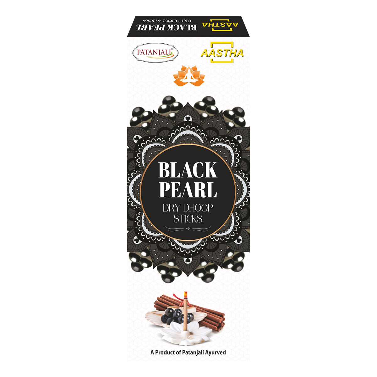 Patanjali Aastha Dry Dhoop Sticks Blackpearl -8 N