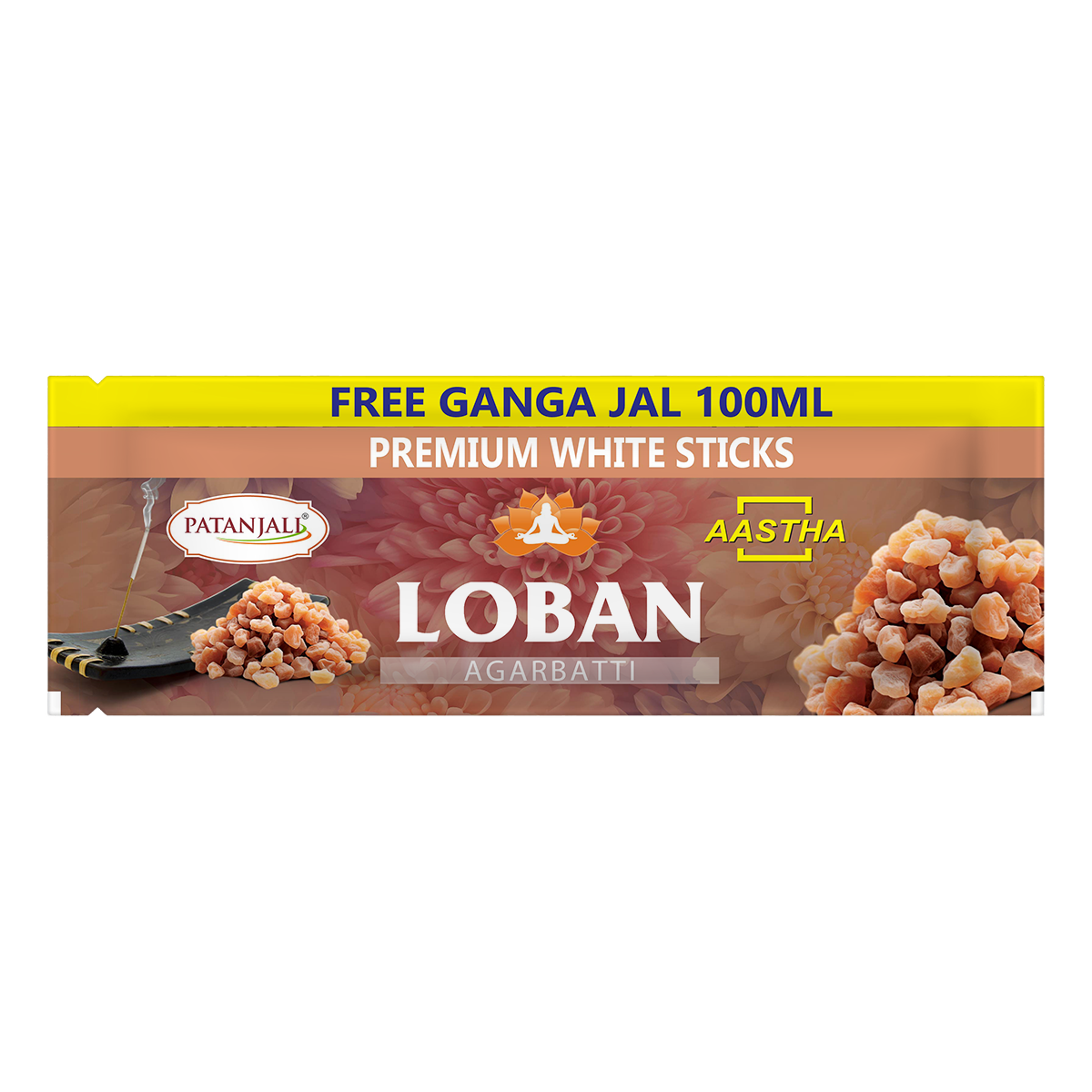 Patanjali Aastha Premium White Stick Loban Agarbatti -250 G