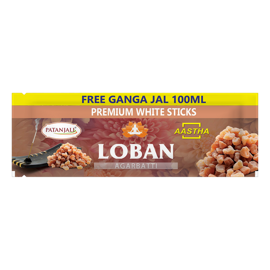 Patanjali Aastha Premium White Stick Loban Agarbatti -250 G