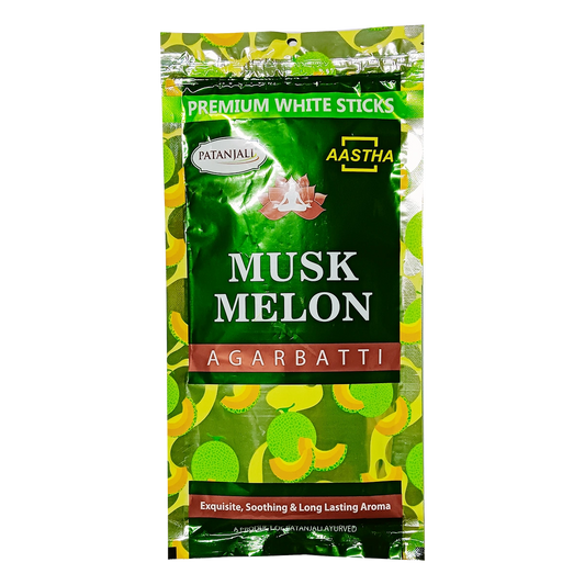 Patanjali Aastha Premium White Stick Muskmelon Agarbatti