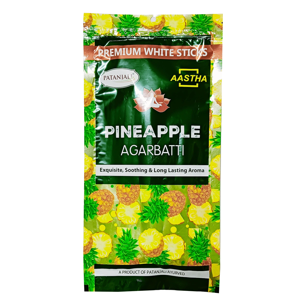 Patanjali Aastha Premium White Stick Pineapple Agarbatti
