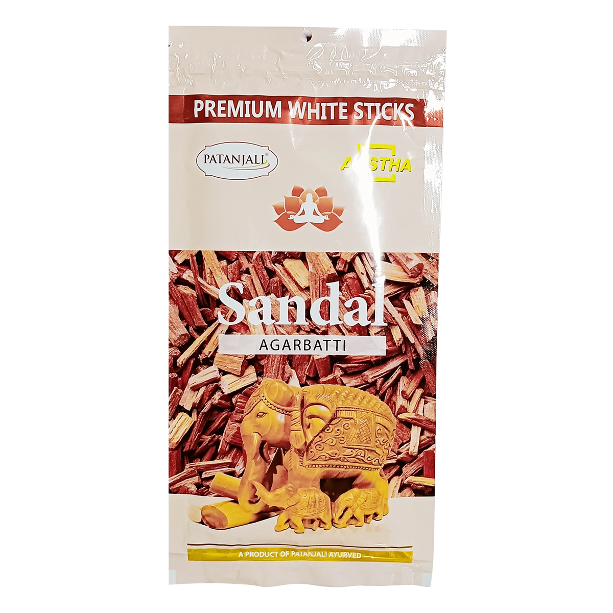 Patanjali Aastha Premium White Stick Sandal Agarbatti