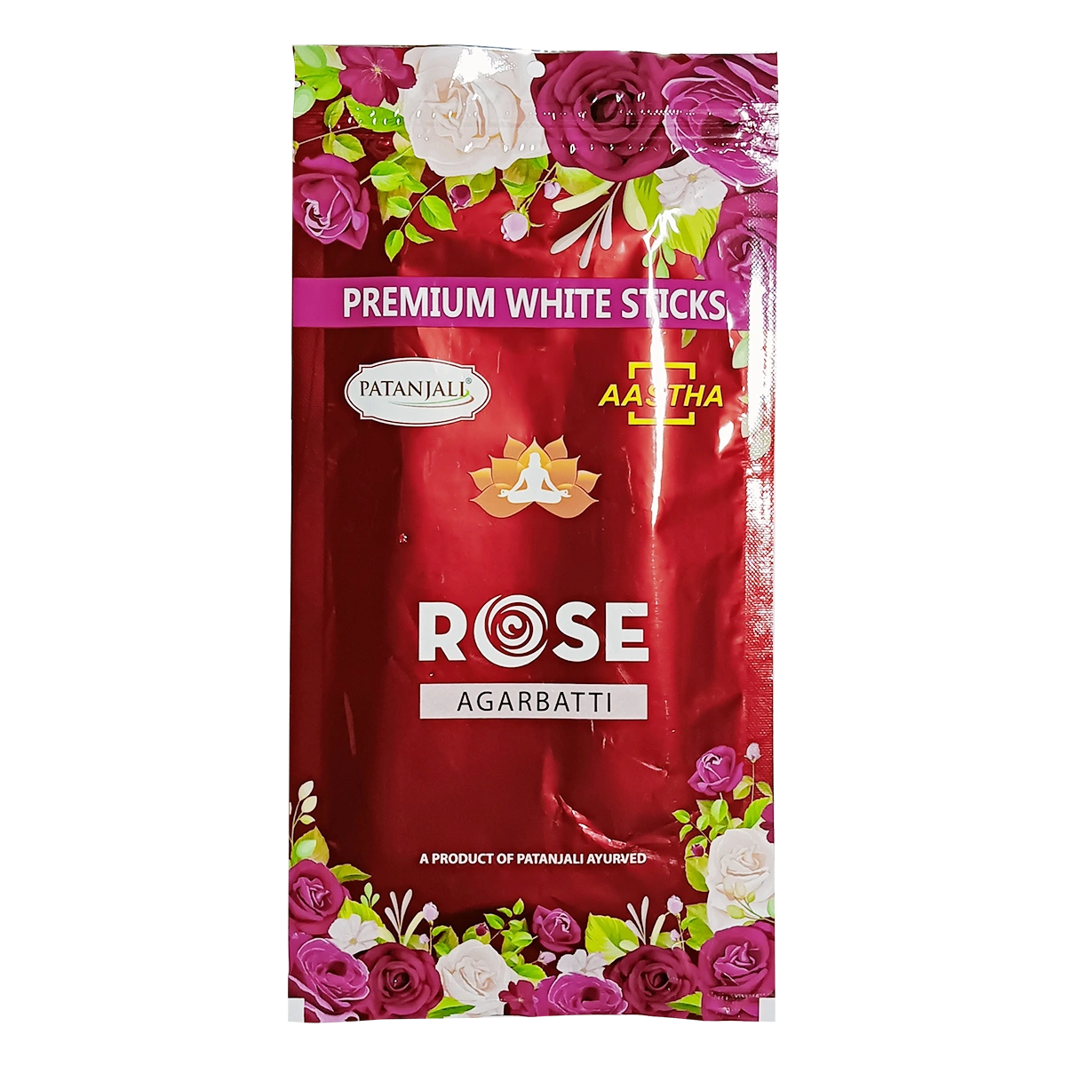 Patanjali Aastha Premium White Stick Rose Agarbatti