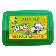 Patanjali Super Dish Wash Bar-600g (500g+100g)+ Scrub Pad