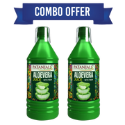 Patanjali Combo Aloevera Juice With Fiber 1L (Pack Of 2)