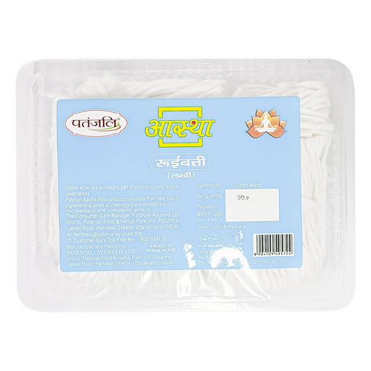 Patanjali Aastha Rui Batti (Long Cotton Wicks)