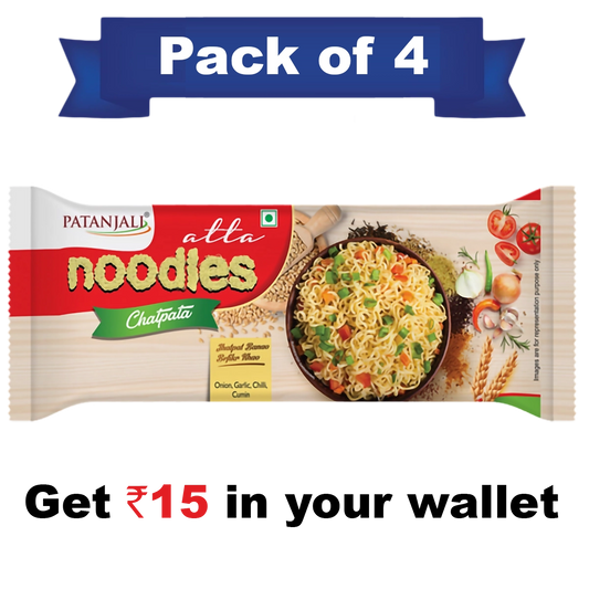 Patanjali Pack of 4- Atta Noodles Chatpata 240 g