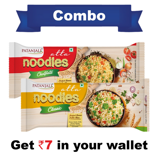 Patanjali Combo- Atta Noodles Chatpata 240 g+Atta Noodles Classic 240 g