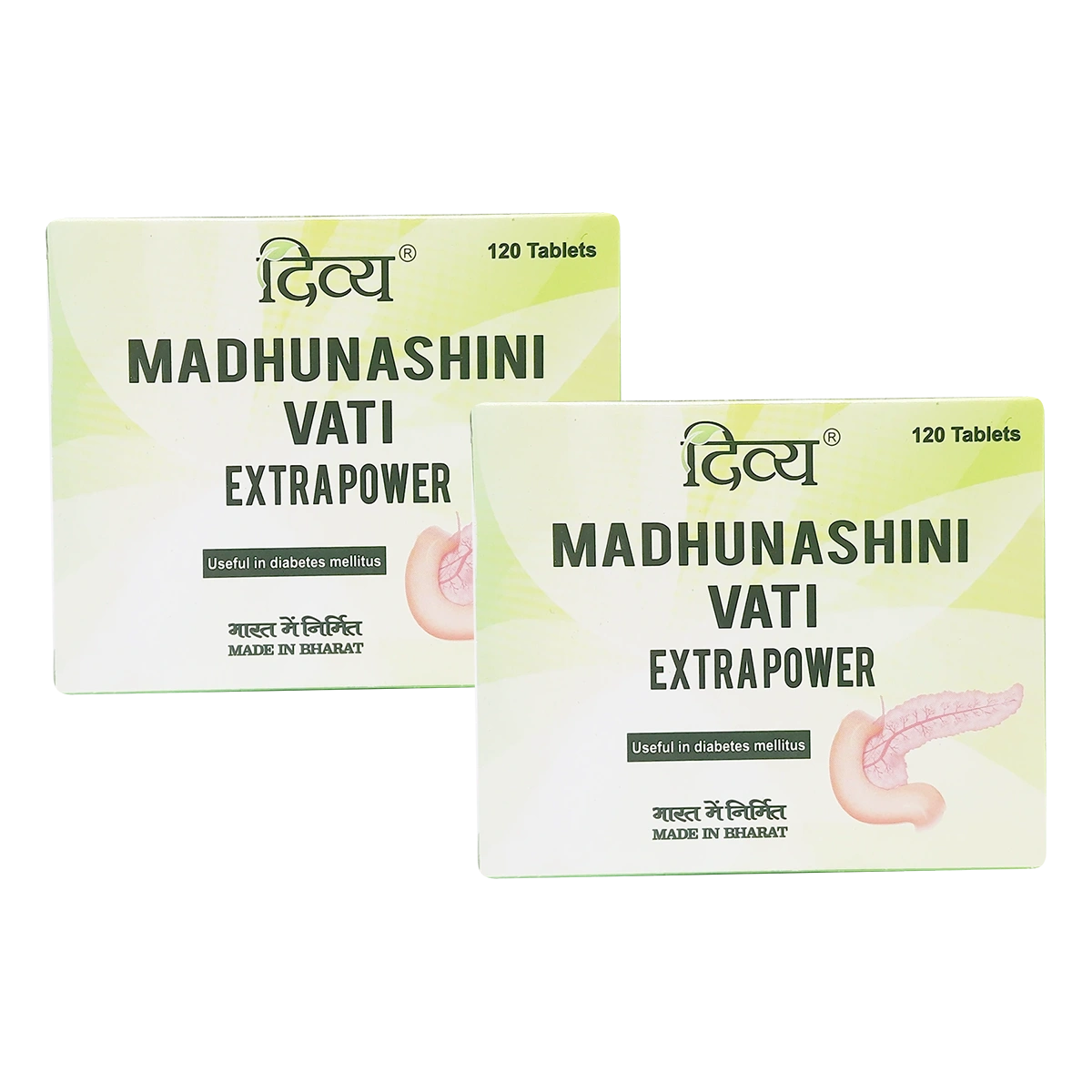 Patanjali Combo Divya Madhunashini Vati Ex.Power 30X4 Tab (Pack Of 2)