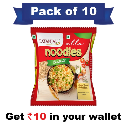 Patanjali Pack of 10- Atta Noodles Chatpata 60g