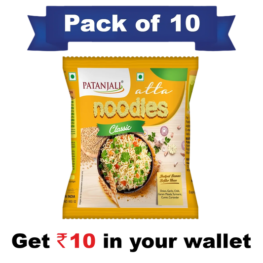 Patanjali Pack of 10- Atta Noodles Classic 60g