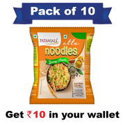 Patanjali Pack of 10- Atta Noodles Yummy Masala 60g