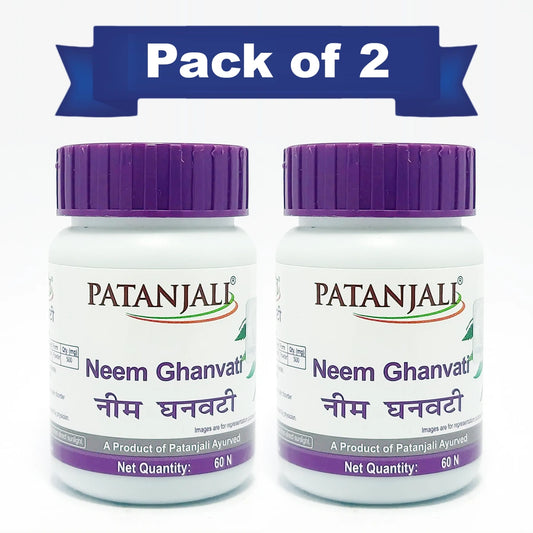 Patanjali Combo Neem Ghan Vati 60 Tab (Pack of 2)