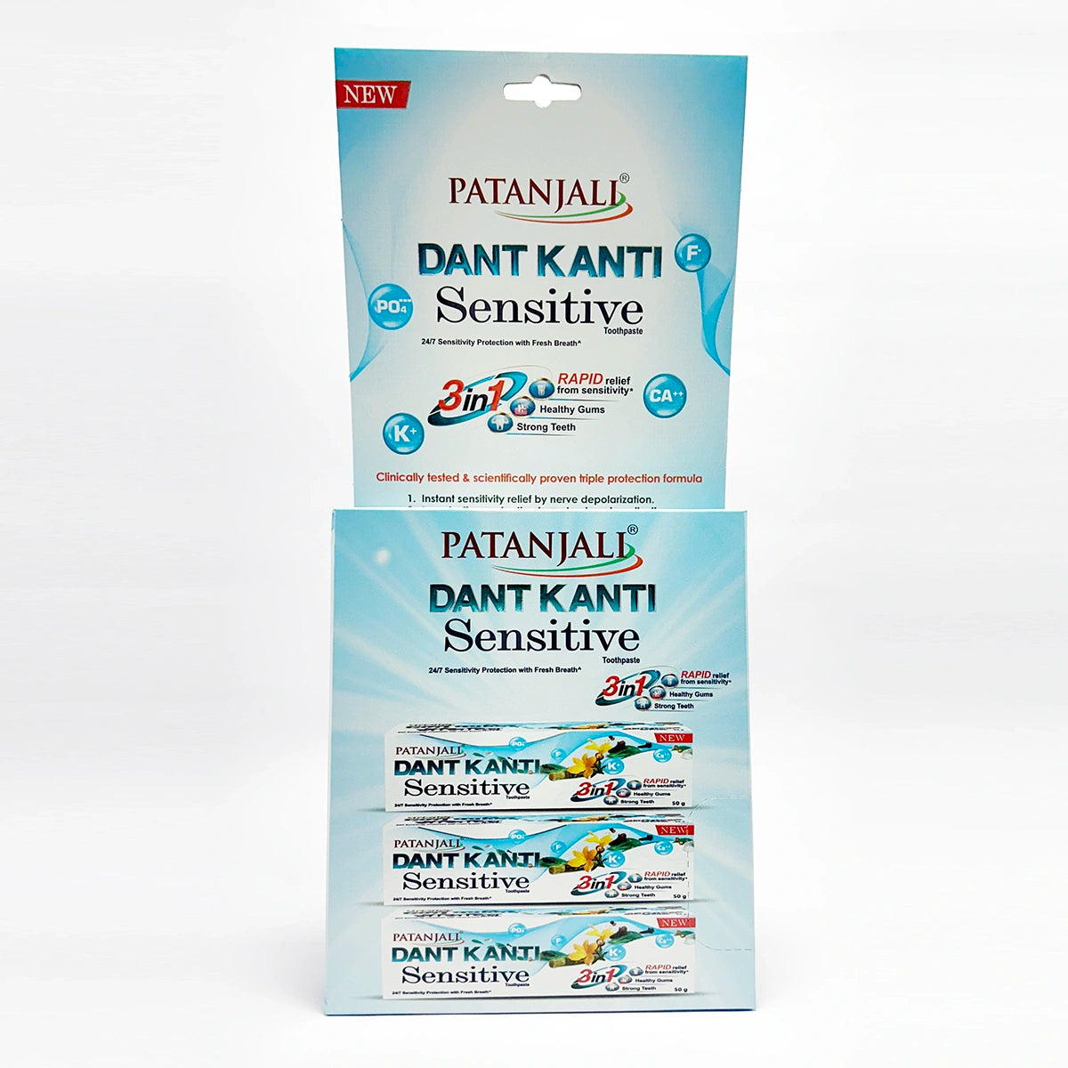 Patanjali Dant Kanti Sensitive Toothpaste -50gx3 Disp. Pack