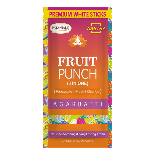 Patanjali Aastha Premium White Stick Fruitpunch Agarbatti